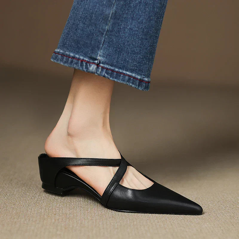 Aluna Genuine Leather Mules