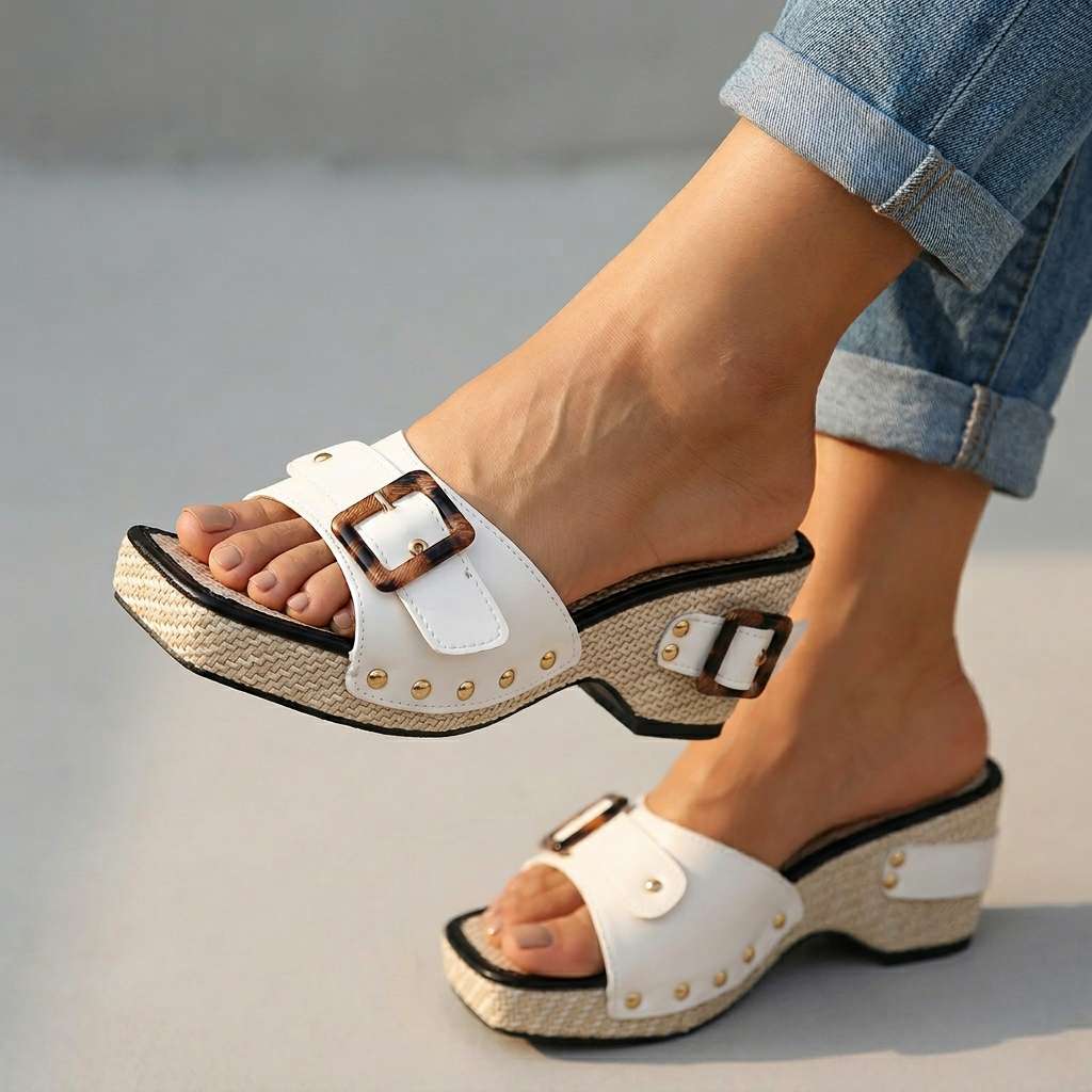 Evelina | Buckle Slides