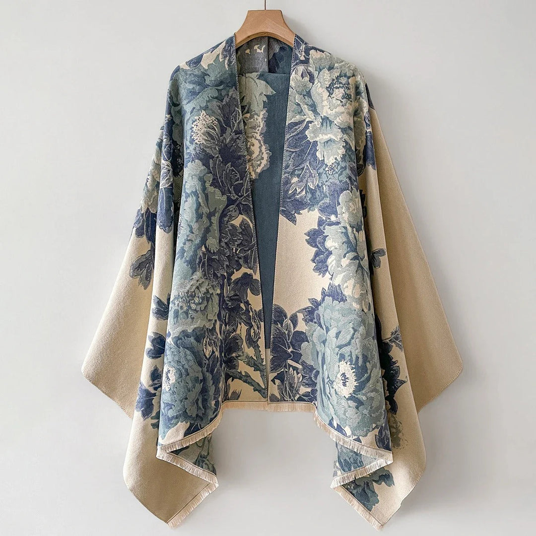 Carolinne | Floral Silk-Blend Shawl