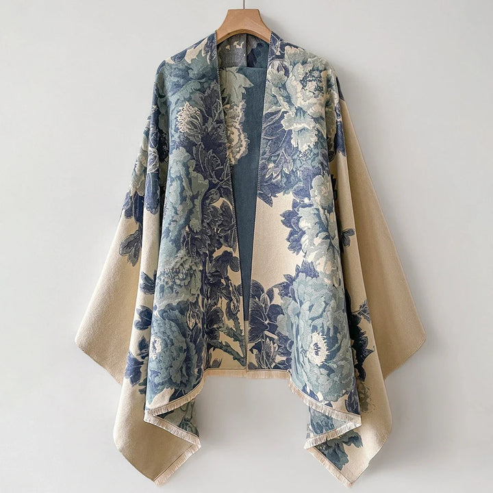 Carolinne | Floral Silk-Blend Shawl