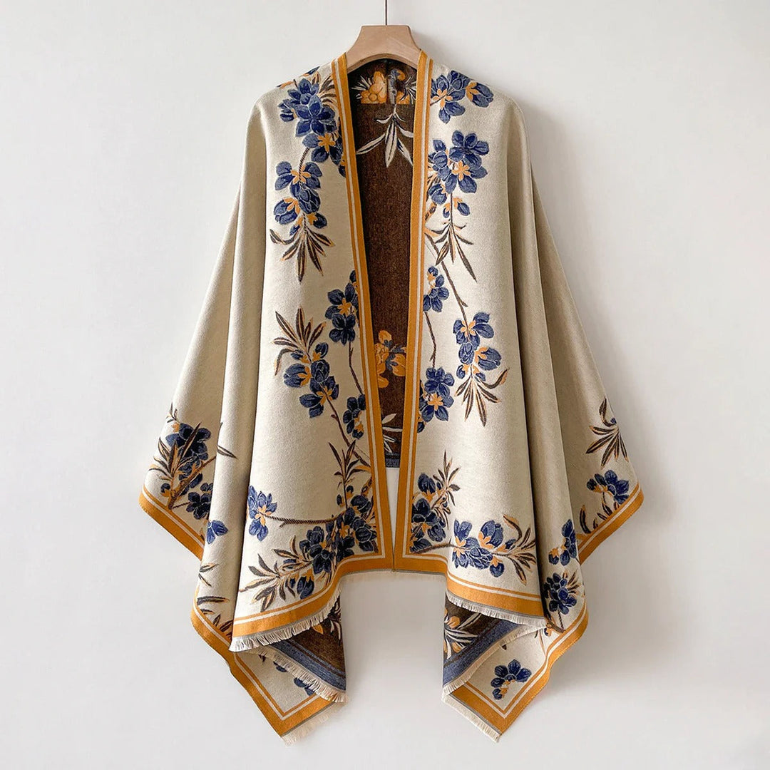 Carolinne | Floral Silk-Blend Shawl