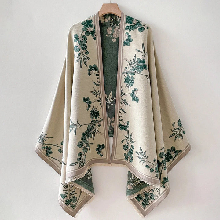 Carolinne | Floral Silk-Blend Shawl
