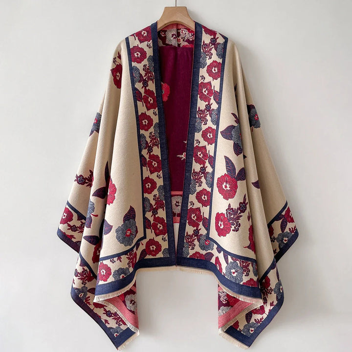 Carolinne | Floral Silk-Blend Shawl